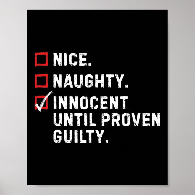 Affiche Nice Naughty Innocent Jusqu'À Prouvé Coupable Drôl (Devant)