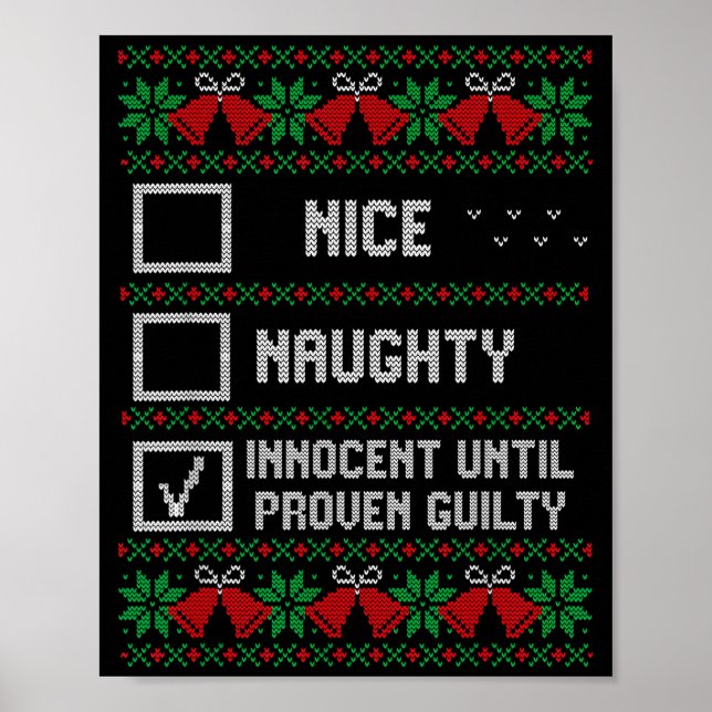Affiche Nice Naughty Innocent Until Proven Guilty Christma (Devant)