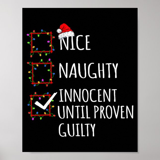 Affiche Nice Naughty Innocent Until Proven Guilty Christma (Devant)