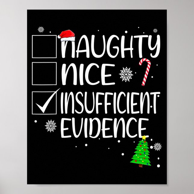 Affiche Nice Naughty Insufficient Evidence Christmas Famil (Devant)