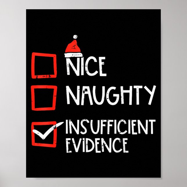 Affiche Nice Naughty Insufficient Evidence Christmas Fun X (Devant)
