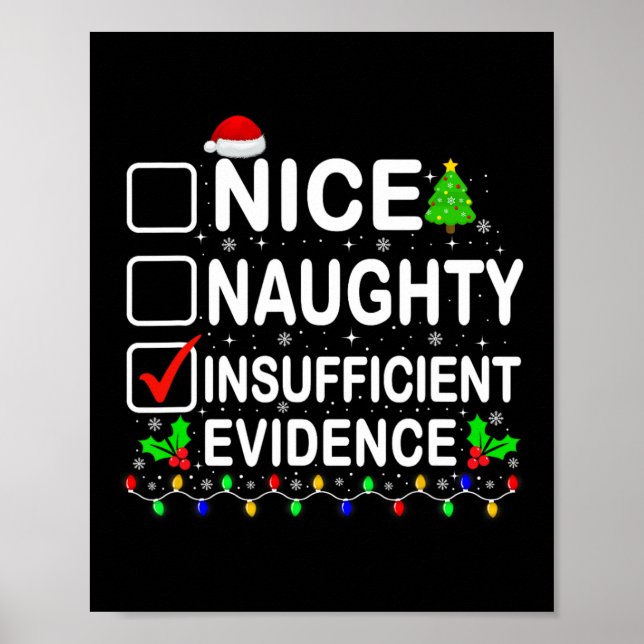 Affiche Nice Naughty Insuffisance de preuves Noël Hommes d (Devant)