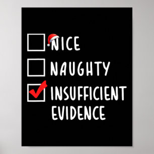 Affiche Nice Naughty Insuffisance Preuve Noël Vacances