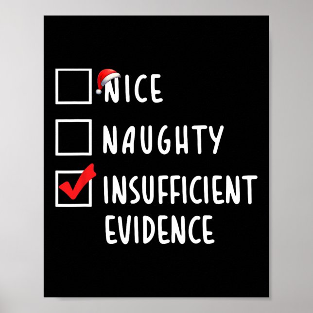 Affiche Nice Naughty Insuffisance Preuve Noël Vacances (Devant)