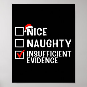 Affiche Nice Naughty Insuffisant Preuve Avocat Christma
