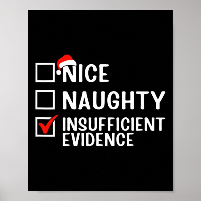 Affiche Nice Naughty Insuffisant Preuve Avocat Christma (Devant)