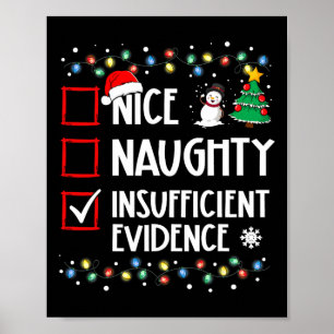 Affiche Nice Naughty Insuffisant Preuves Noël Famille