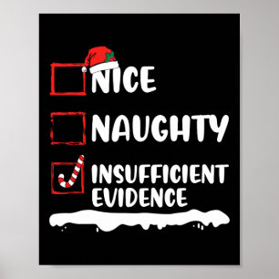 Affiche Nice Naughty Insuffisant Preuves Noël Famille