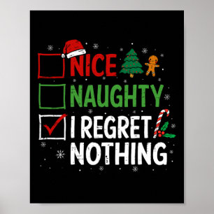 Affiche Nice Naughty Je Regrette Rien De Coupable Noël Lis