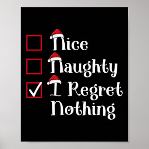 Affiche Nice Naughty Je Regrette Rien De Mal Noël