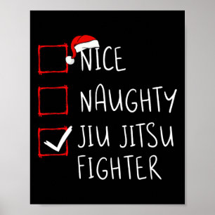 Affiche Nice Naughty Jiu Jitsu Liste des combattants Noël