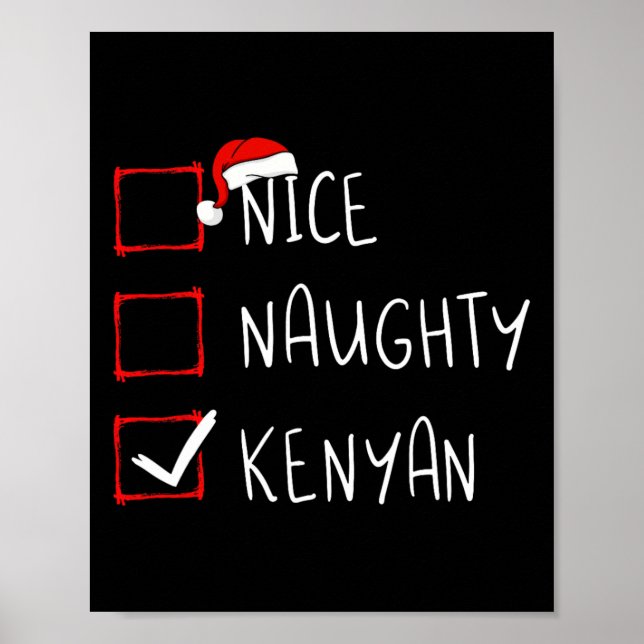 Affiche Nice Naughty Kenyan Christmas Kenya Heritage Roots (Devant)