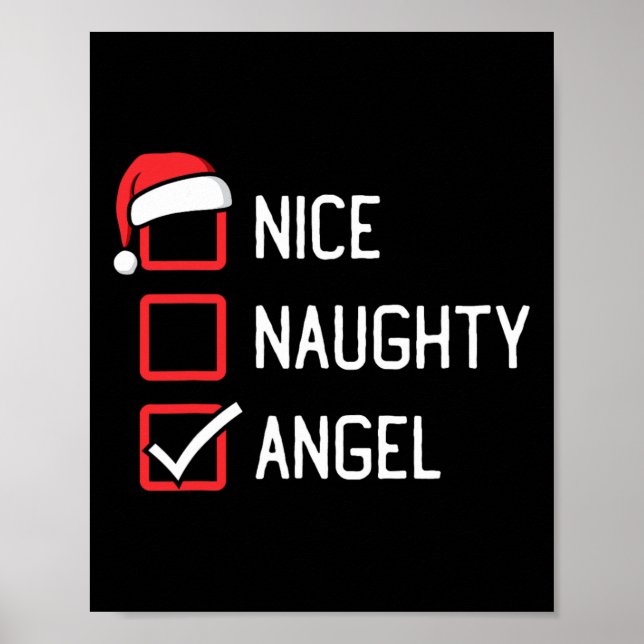 Affiche Nice Naughty List Angel Noël 1 (Devant)