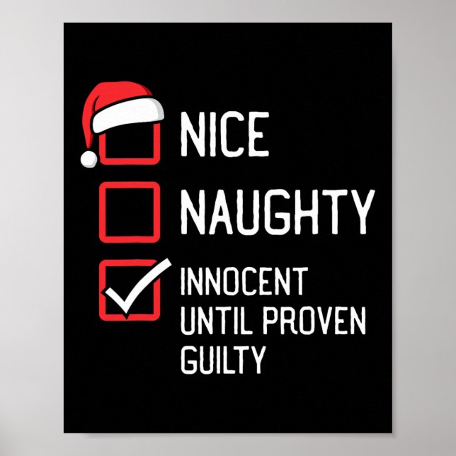 Affiche Nice Naughty List Innocent Jusqu'À Pr Proven Culpa (Devant)