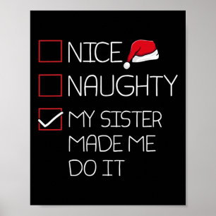 Affiche Nice Naughty Ma Soeur M'A Fait Le Faire Noël Paj