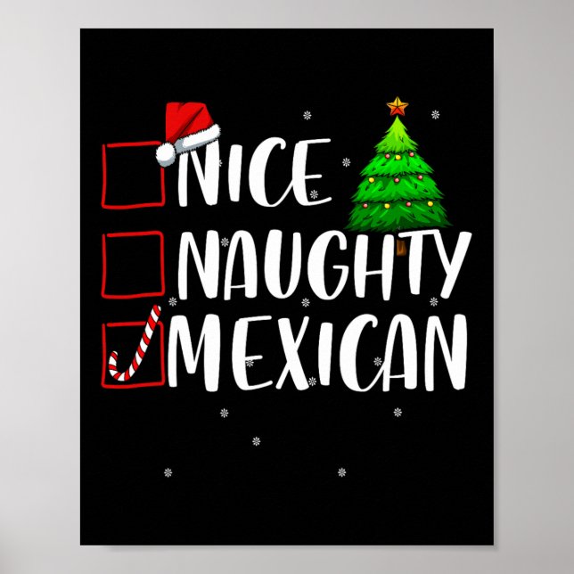 Affiche Nice Naughty Mexicaine Christmas Matching Top (Devant)
