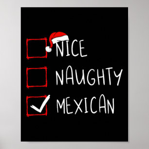 Affiche Nice Naughty Mexicaine Noël Mexique Heritage Roo