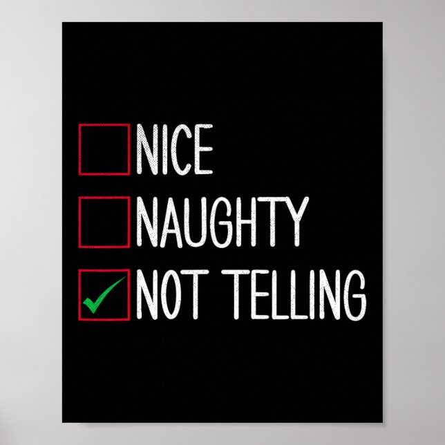 Affiche Nice Naughty Ne Pas Dire Drôle Noël (Devant)