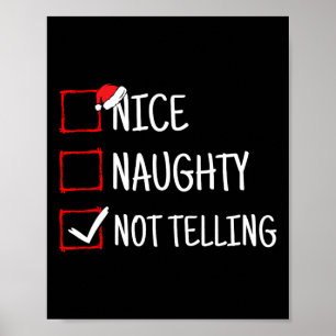 Affiche Nice Naughty Ne Pas Dire Drôle Noël