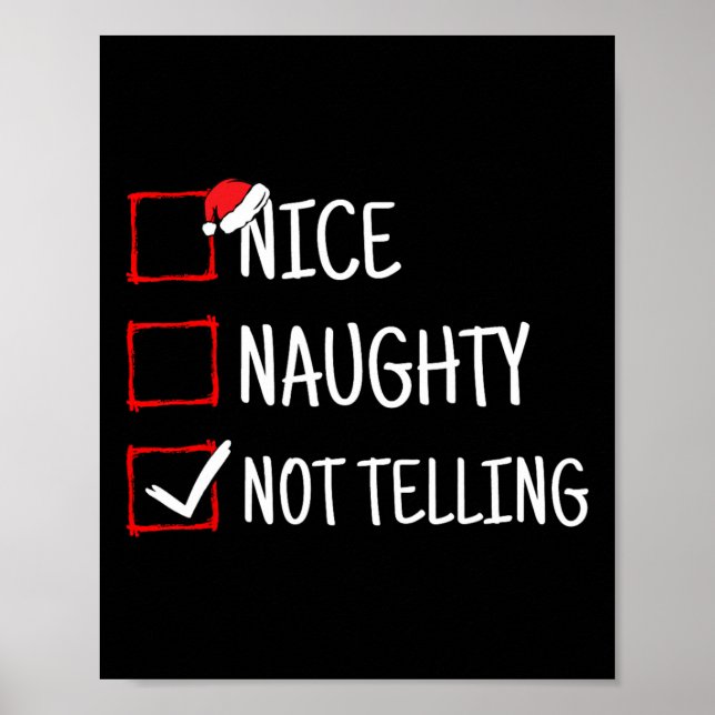 Affiche Nice Naughty Ne Pas Dire Drôle Noël (Devant)