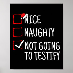Affiche Nice Naughty Ne Va Pas Tester Funny Noël