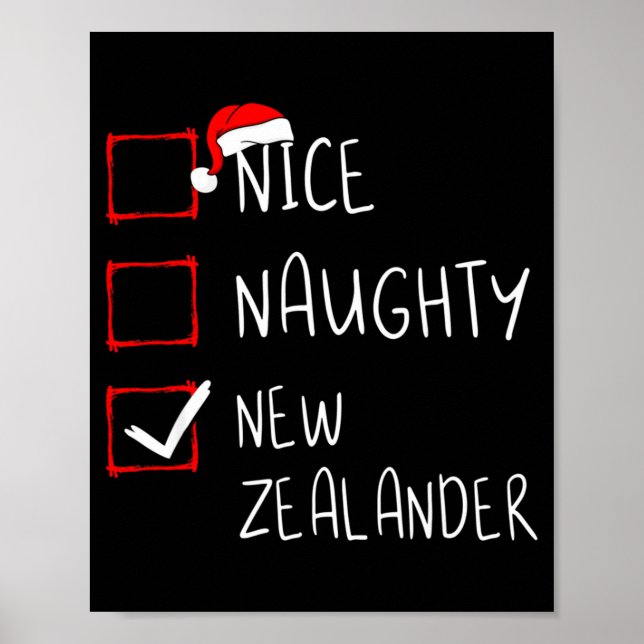 Affiche Nice Naughty New Zealander Christmas New Zealand H (Devant)