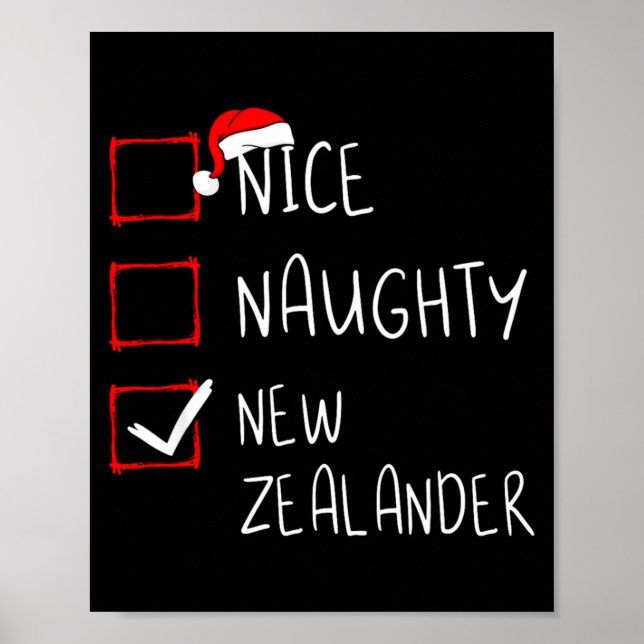 Affiche Nice Naughty New Zealander Christmas New Zealand H (Devant)