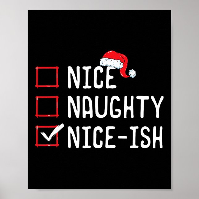 Affiche Nice Naughty Nice Liste de Noël (Devant)