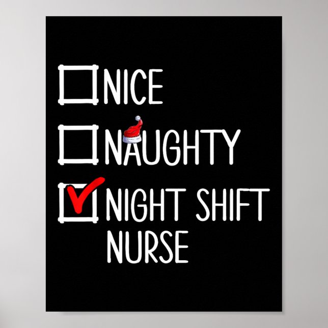 Affiche Nice Naughty Night Shift Nurse Shirt (Devant)