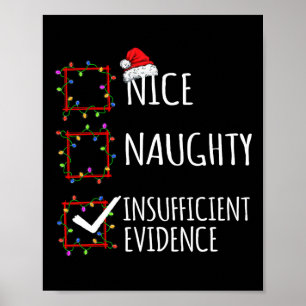 Affiche Nice Naughty Nombre insuffisant de preuves Liste d