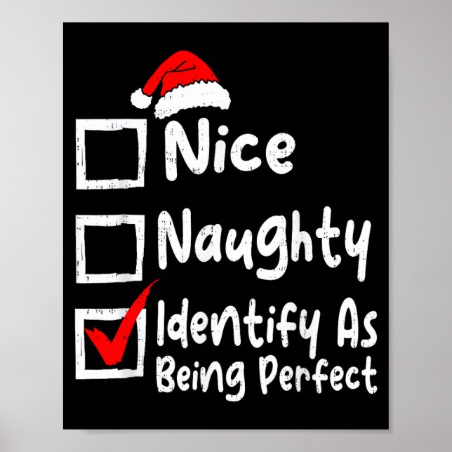 Affiche Nice Naughty Perfect Funny Christmas List Family M (Devant)