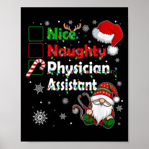 Affiche Nice Naughty Physician Istant Christmas Gnome Pa G