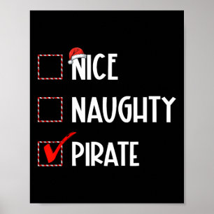 Affiche Nice Naughty Pirate Noël Père Noël