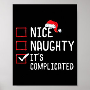 Affiche Nice Naughty Sa liste de Noël compliquée