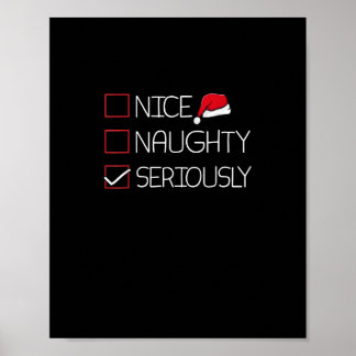 Affiche Nice Naughty Seriously Christmas Modern Style 