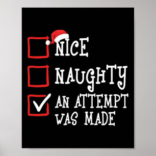 Affiche Nice Naughty Une Tentative A Été Faite Amusante Fa