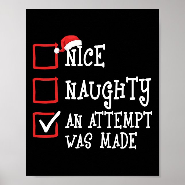Affiche Nice Naughty Une Tentative A Été Faite Amusante Fa (Devant)