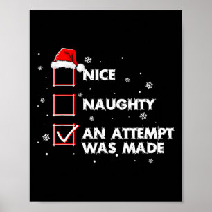 Affiche Nice Naughty Une Tentative A Été Faite Chemise Pèr