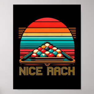 Affiche Nice Rack Funny Billard Lecteur Vintage Pool Bill