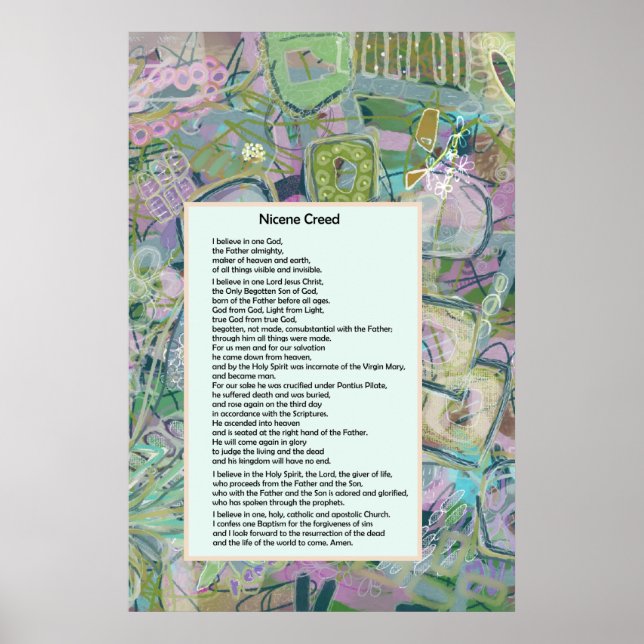 Affiche Nicene Creed Christian Print (Devant)