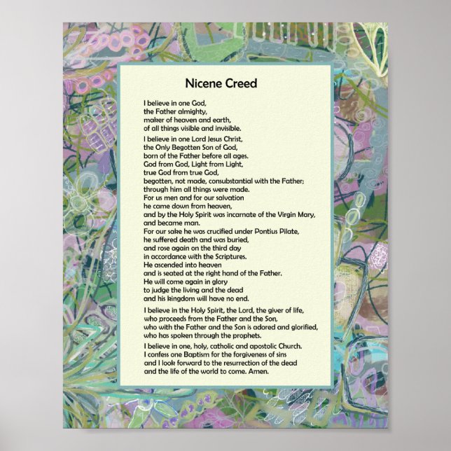 Affiche Nicene Creed Christian Print (Devant)