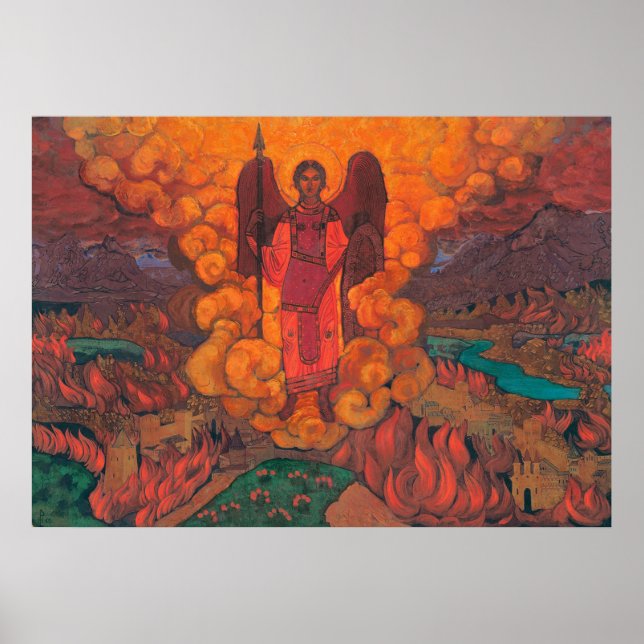 Affiche Nicholas Roerich Last Angel Large Canvas Giclee Pr (Devant)