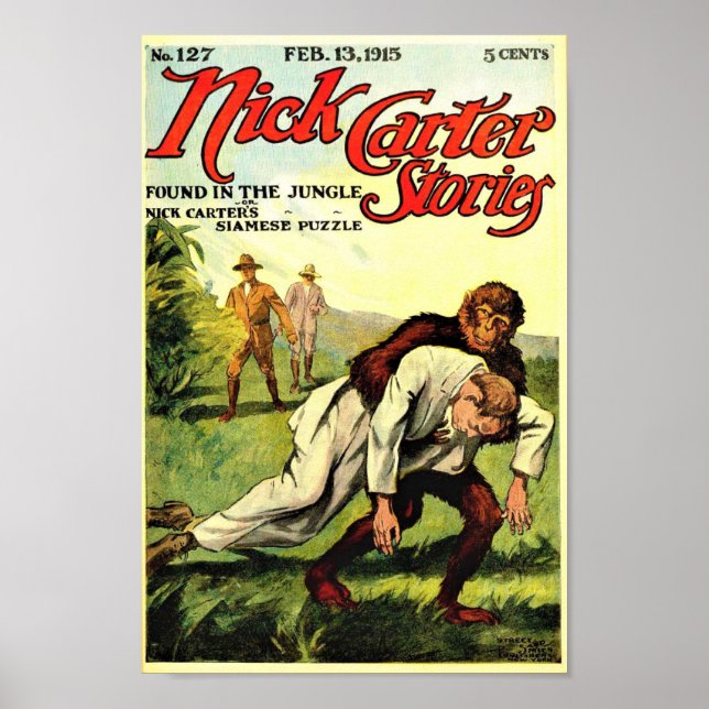 Affiche Nick Carter Stories 127 - Trouvé Dans La Jungle (Devant)