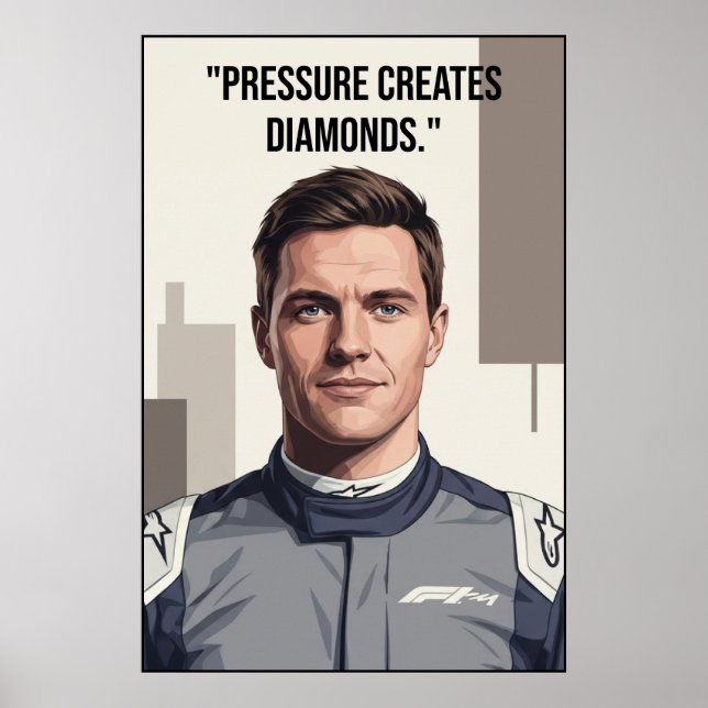 Affiche Nico Hülkenberg Racing Vector - Motivational (Devant)