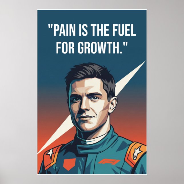 Affiche Nico Hülkenberg Racing Vector – Pain Is the Fuel (Devant)