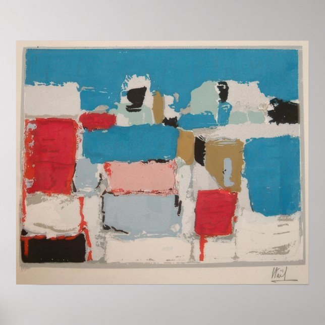 Affiche nicolas de staël - Méditerranée 01 - marina de Nic (Devant)