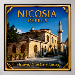 Affiche Nicosie Chypre Voyage Mémoire Pour Collection Dest