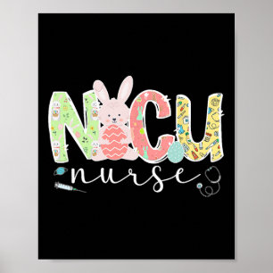 Affiche Nicu Nurse Bunny de Pâques Nicu Nurse Jour de Pâqu