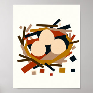 Affiche Nid d'oiseau - Art faunique