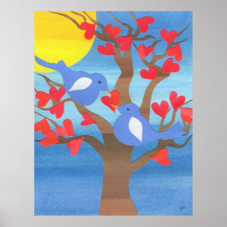 Affiche Nidification des oiseaux